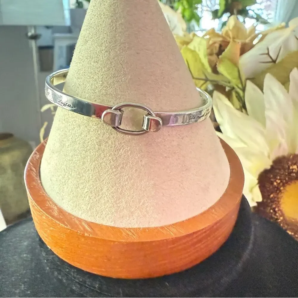 BB Becker 925 Sterling Silver Friends Inspirational Hook Bracelet